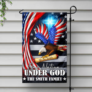 Custom Family Name One Nation Under God Patriot Eagle We The People Garden Flag HO82 900942