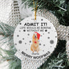 Custom Dog Cat Photo Life Would Be Boring Without Me Ceramic Ornament Christmas Gift CH07 896264