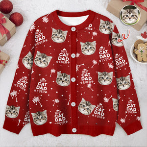 Custom Photo Best Cat Dad Mom Ever Family Cardigan CH07 899574