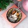Custom Cat Stained Glass Style Christmas Glass Ornament TH10 896417