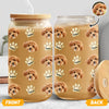 Custom Dog Cat Pet Photo Glass Can With Lid Gift for Pet Lovers HA75 898420
