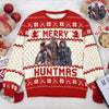 Custom Photo Merry Huntmas - Personalized Ugly Sweater Hunting Christmas Gifts For Dad, Grandpa, Husband TH10 896019