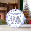 First Chirstmas As a Mr Mrs Personalized Circle Ceramic Ornament Christmas For Husband Wife CH07 896940