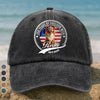 Personalized 250 Years Of Freedom With Dog Washed Denim Baseball Cap HO82 901232