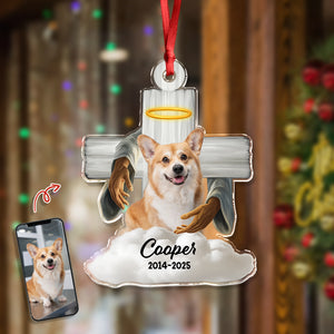Custom Dog Memorial Photo Dog In Heaven Acrylic Ornament CH07 896636