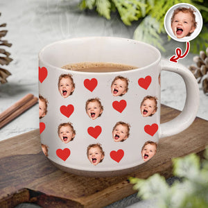 Custom Cute Kid Face Photo Pottery Mug CH07 910022