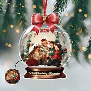 Custom Family Photo Merry Christmas - Personalized Acrylic Ornament CH07 899796