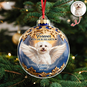 Custom Dog Cat Photo Forever In My Heart Memorial Acrylic Ornament HA75 897894