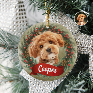 Custom Photo Dog Personalized Ceramic Ornament Christmas Gift For Dog Lovers HA75 897044