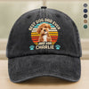 Custom Photo Best Dog Mom, Dog Dad Ever Just Ask Dog Washed Denim Baseball Cap HA75 897074