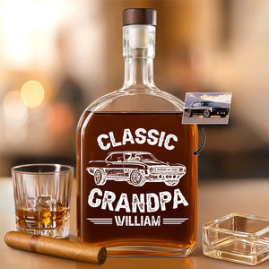 Classic Grandpa - Personalized Custom Vintage Car Whiskey Bottle LM32 895135