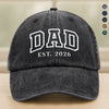 Personalized Dad Mom Washed Denim Baseball Cap TH10 898759