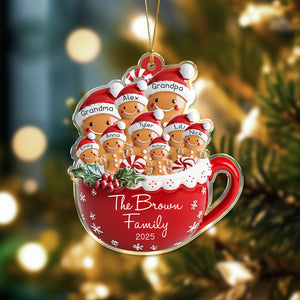 Personalized Gingerbread Family Acrylic Ornament LM32 895797