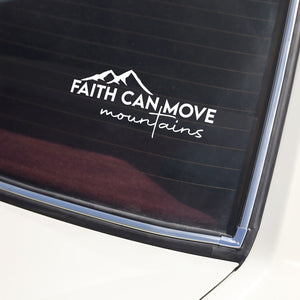 Faith Can Move Mountains God Gift Car Window Decal Sticker LM32 897459