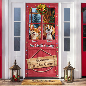 Custom Photo Welcome To My Home Door Cover For Dog Lover TH10 896539