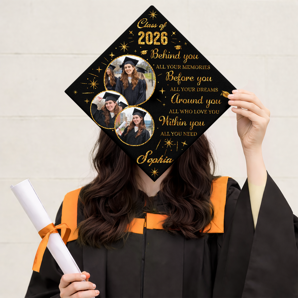 Custom Photo Class Of 2026 Glitter Graduation Topper TH10 169141