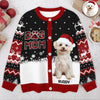 Custom Dog Photo Christmas Pattern Cardigan Christmas Gift HA75 898174