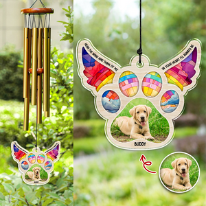 Custom Photo Forever Part Of My Heart Memorial Acrylic Wind Chimes HA75 897206