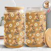 Custom Dog Photo And Name Daisy Glass Can With Lid Gift TH10 896787