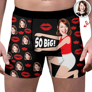Custom Funny Photo So Big! Personalized Men's Boxer Valentine Gift, Anniversary Gift HA75 898932
