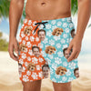 Custom Photo Paw Pattern Beach Shorts - Custom Funny Pet Lover Gift CH07 910558