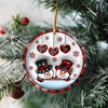 Dad Mom Snowman Christmas 3D Inflated Effect Ceramic Ornament Personalized Gift For Family HO82 894722