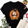 Custom Dog Cat Photo Halloween Pumpkin Dark Shirt HO82 894924