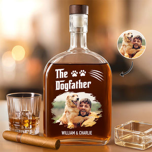 Custom Photo The Dogfather The Catfather Whiskey Bottle For Dog Lovers HA75 897956