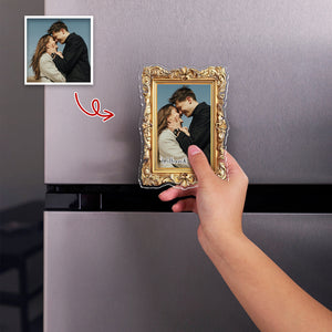Custom Couple Photo Frame Acrylic Fridge Magnet Valentine's Gift For Couple CH07 910376