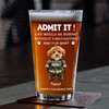 Custom Photo Life Would Be Boring Without Firefighting & Fur Baby Beer Glass For Dog Cat Lovers HO82 893776