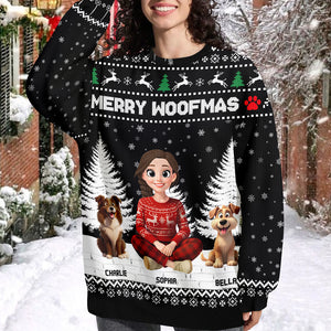 3D Effect Merry Christmas Unisex Ugly Sweater Personalized Gift For Dog Lovers HO82 900146