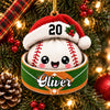 Personalized Baseball Dumpling Bamboo Christmas Acrylic Ornament, Sport Family Keepsake HO82 903744