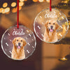 Custom Pet Photo With Icon For Dog And Cat Lovers Glass Ornament TH10 894255