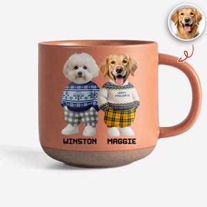 Custom Photo Dog Cat Xmas Clothes Christmas Pottery Mug For Dog Cat Lovers CH07 899316