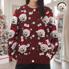 Custom Puppy Photo Ho Ho Ho Chritsmas Cardigan Gift For Pet Lovers CH07 899906