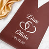 Personalized Groom & Bride Leather Wine Bag Engagement Gift, Wedding Gift CH07 896536