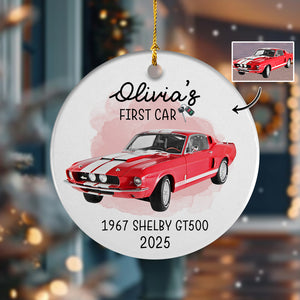 Custom Car Photo My First Car Keepsake Christmas Ceramic Ornament LM32 897381