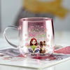Personalized Dog Mom Pink Gradient Glass Mug - Gift For Dog Mom, Mother's Day HO82 901766
