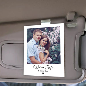 Custom Couple Photo Drive Safe I Love You 2 Layered Car Visor Clip TH10 898045
