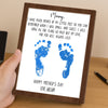 Personalized Footprints Sign 2-Layered Wooden Plaque With Stand, Happy Mother's Day TH10 169009