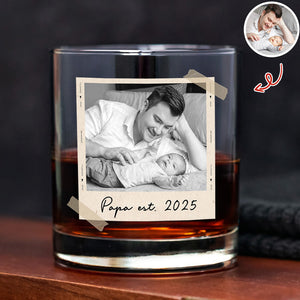 Custom Photo Dad Whiskey Glass, Grandpa Gift, Gifts For Him HA75 898924