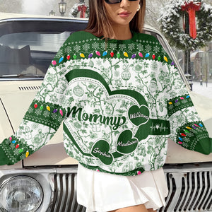 Grandma Mom Toile De Jouy - Personalized Ugly Sweater CH07 896638