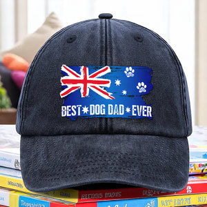 Best Dog Dad Ever Personalized Washed Denim Baseball Cap TH10 894177