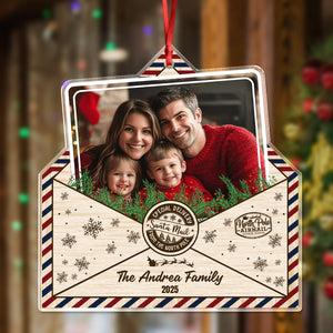 Custom Family Photo Christmas Gift Acrylic Ornament LM32 895803