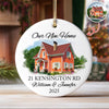 Custom Photo First Christmas At New Home Ceramic Ornament LM32 895599