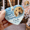 Custom Photo A Big Piece Of My Heart Lives In Heaven Heart Ceramic Ornament TH10 896407