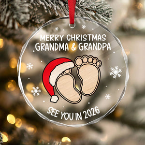 Christmas Baby Shower - Personalized Glass Ornament Gifts For New Moms, New Dads, New Parents CH07 899280