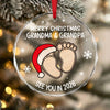 Christmas Baby Shower - Personalized Glass Ornament Gifts For New Moms, New Dads, New Parents CH07 899280