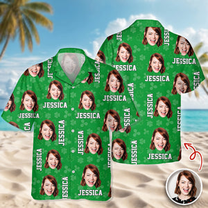 Custom Face Photo St. Patrick's Day Hawaii Shirt TH10 898107