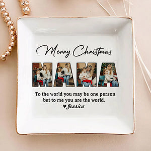Custom Photo Merry Christmas To Mom Jewelry Dish CH07 899882